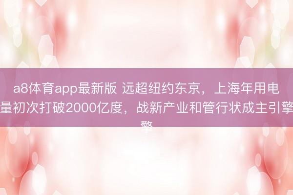 a8体育app最新版 远超纽约东京，上海年用电量初次打破2000亿度，战新产业和管行状成主引擎