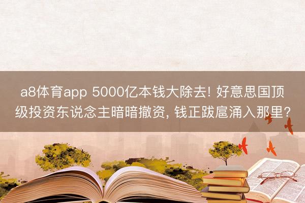 a8体育app 5000亿本钱大除去! 好意思国顶级投资东说念主暗暗撤资, 钱正跋扈涌入那里?