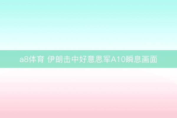 a8体育 伊朗击中好意思军A10瞬息画面