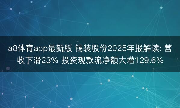 a8体育app最新版 锡装股份2025年报解读: 营收下滑23% 投资现款流净额大增129.6%