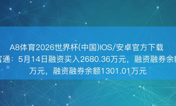 A8体育2026世界杯(中国)IOS/安卓官方下载 可转债ETF海富通：5月14日融资买入2680.36万元，融资融券余额1301.01万元