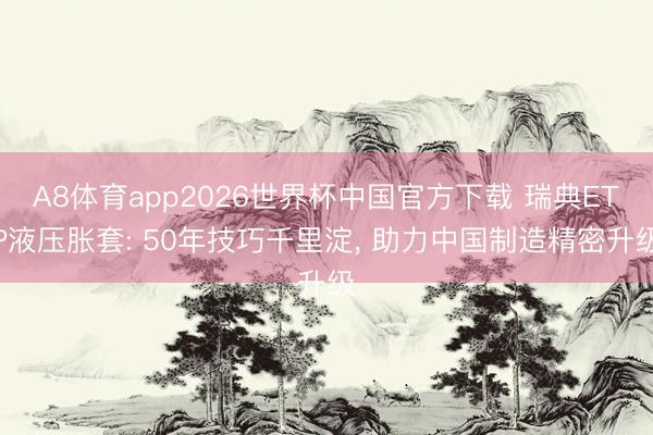 A8体育app2026世界杯中国官方下载 瑞典ETP液压胀套: 50年技巧千里淀， 助力中国制造精密升级