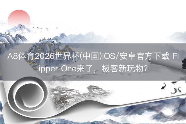 A8体育2026世界杯(中国)IOS/安卓官方下载 Flipper One来了，极客新玩物？