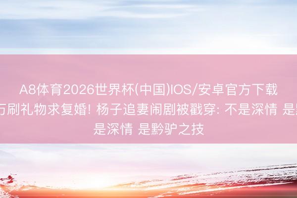 A8体育2026世界杯(中国)IOS/安卓官方下载 砸十几万刷礼物求复婚! 杨子追妻闹剧被戳穿: 不是深情 是黔驴之技