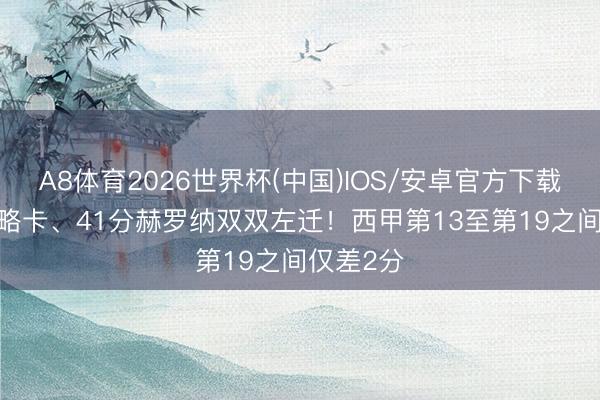 A8体育2026世界杯(中国)IOS/安卓官方下载 42分马略卡、41分赫罗纳双双左迁！西甲第13至第19之间仅差2分