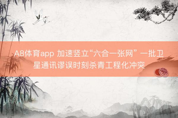 A8体育app 加速竖立“六合一张网” 一批卫星通讯谬误时刻杀青工程化冲突