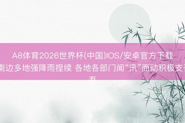 A8体育2026世界杯(中国)IOS/安卓官方下载 南边多地强降雨捏续 各地各部门闻“汛”而动积极支吾